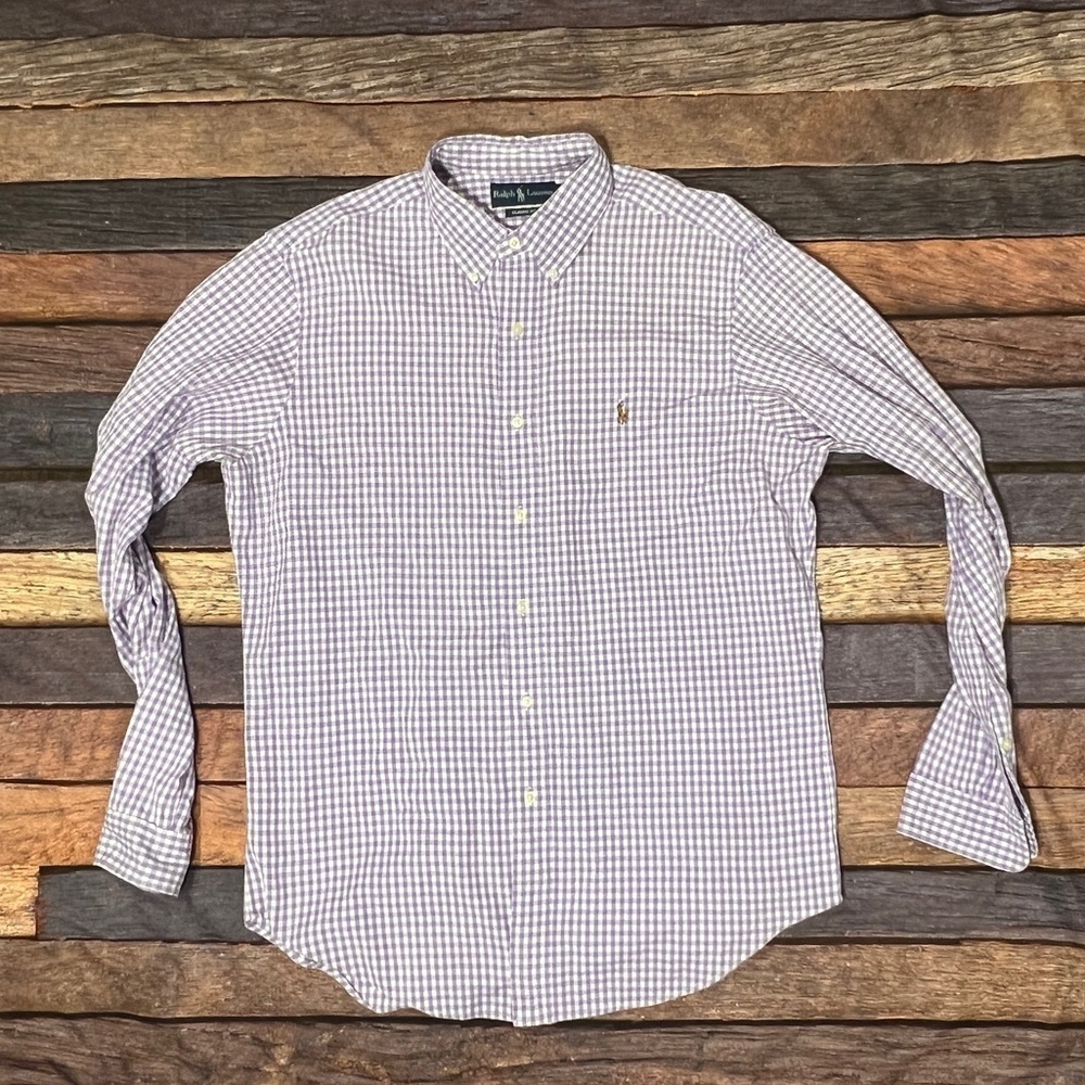 Polo Ralph Lauren Classic Check Mens Preppy Dress Long Sleeve Button Down Shirt